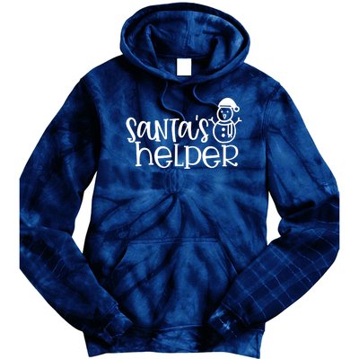 Santas Helper Holiday Gift Tie Dye Hoodie