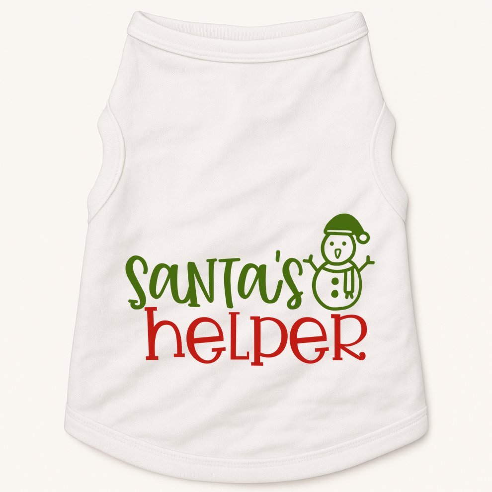 Santas Helper Holiday Gift Doggie Tank