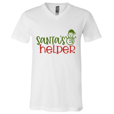 Santas Helper Holiday Gift V-Neck T-Shirt