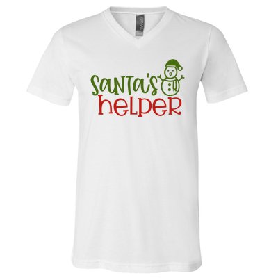 Santas Helper Holiday Gift V-Neck T-Shirt