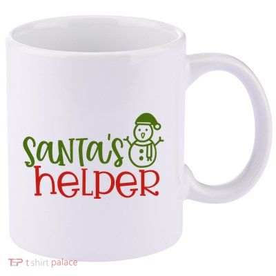 Santas Helper Holiday Gift 11oz C Handle Ceramic Mug