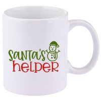 Santas Helper Holiday Gift 11oz C Handle Ceramic Mug