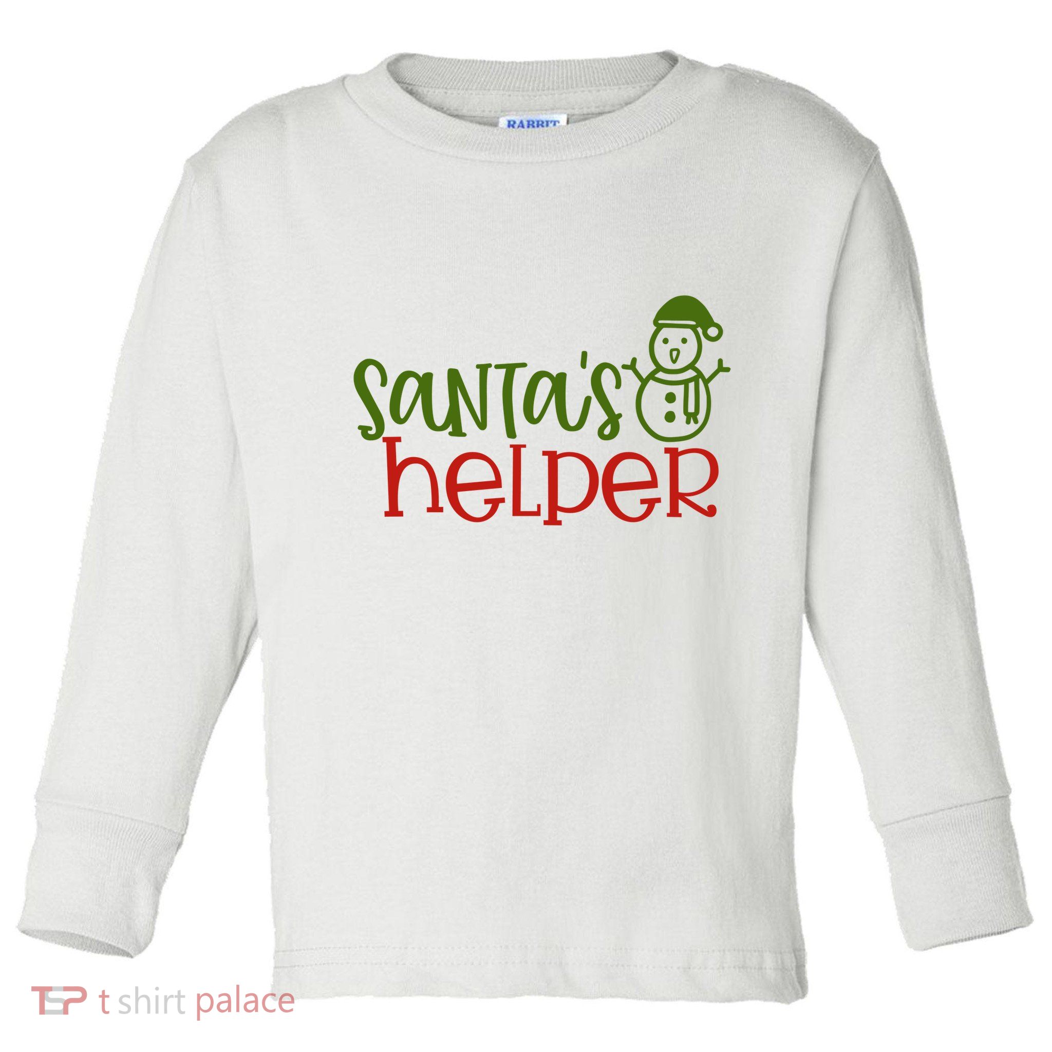 Santas Helper Holiday Gift Toddler Long Sleeve Shirt