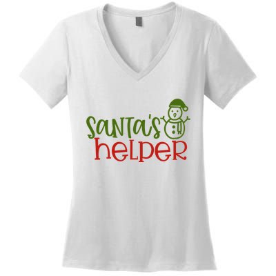 Santas Helper Holiday Gift Women's V-Neck T-Shirt
