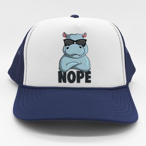 Stubborn Hippo Hippopotamus Trucker Hat