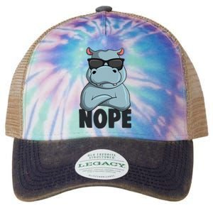 Stubborn Hippo Hippopotamus Legacy Tie Dye Trucker Hat