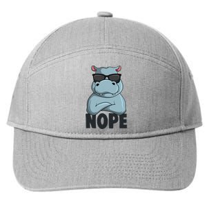 Stubborn Hippo Hippopotamus 7-Panel Snapback Hat