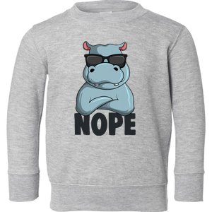 Stubborn Hippo Hippopotamus Toddler Sweatshirt