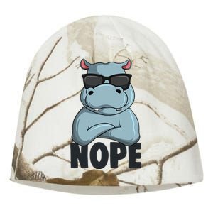 Stubborn Hippo Hippopotamus Kati - Camo Knit Beanie