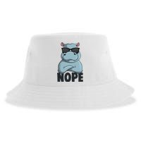 Stubborn Hippo Hippopotamus Sustainable Bucket Hat