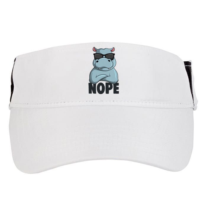 Stubborn Hippo Hippopotamus Adult Drive Performance Visor