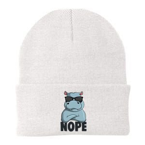 Stubborn Hippo Hippopotamus Knit Cap Winter Beanie