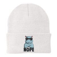 Stubborn Hippo Hippopotamus Knit Cap Winter Beanie