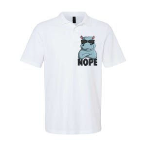 Stubborn Hippo Hippopotamus Softstyle Adult Sport Polo