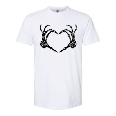 Skeleton Hand Heart Sign Bones Costume Halloween Party Gift Softstyle CVC T-Shirt