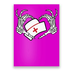 Skeleton Hand Heart Lazy DIY Halloween Costume Nurse RN Poster