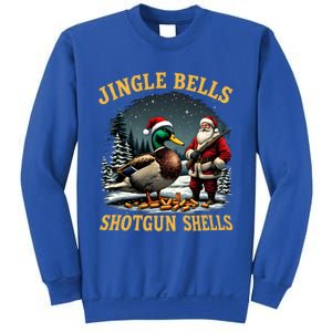 Santa Hunting Humor Mallard Jingle Bells Shotgun Shells Gift Sweatshirt