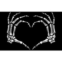 Skeleton Hands Heart Sign Retro Halloween Bumper Sticker