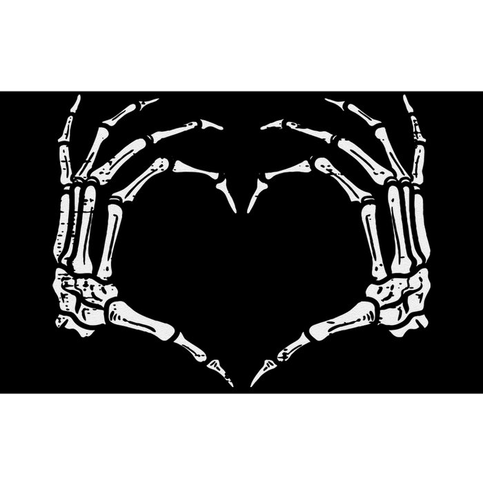 Skeleton Hands Heart Sign Retro Halloween Bumper Sticker