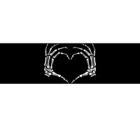 Skeleton Hands Heart Sign Retro Halloween Bumper Sticker