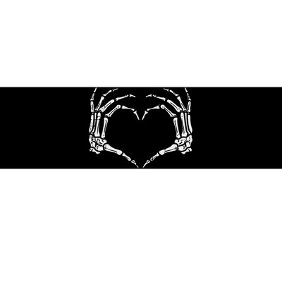 Skeleton Hands Heart Sign Retro Halloween Bumper Sticker