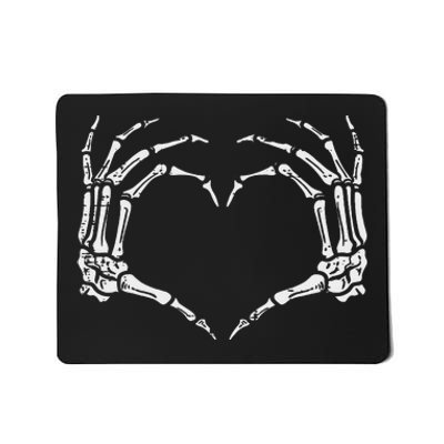 Skeleton Hands Heart Sign Retro Halloween Mousepad