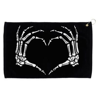 Skeleton Hands Heart Sign Retro Halloween Grommeted Golf Towel