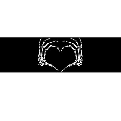 Skeleton Hands Heart Sign Retro Halloween Costume Bumper Sticker