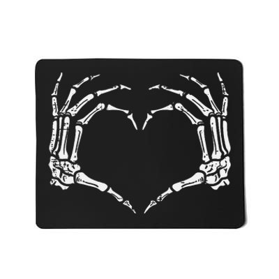 Skeleton Hands Heart Sign Retro Halloween Costume Mousepad