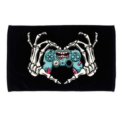 Skeleton Hand Heart Video Games Controller Costume Halloween Gift Microfiber Hand Towel