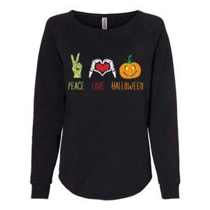 Skeleton Hand Heart Peace Love Halloween Cute Gift Womens California Wash Sweatshirt