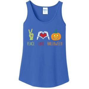 Skeleton Hand Heart Peace Love Halloween Cute Gift Ladies Essential Tank