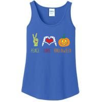 Skeleton Hand Heart Peace Love Halloween Cute Gift Ladies Essential Tank