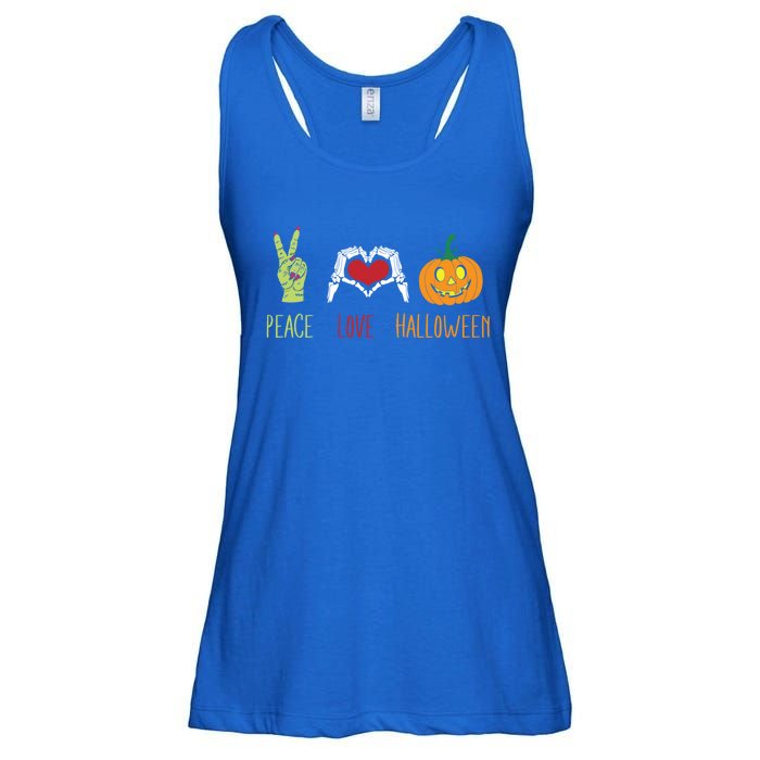 Skeleton Hand Heart Peace Love Halloween Cute Gift Ladies Essential Flowy Tank