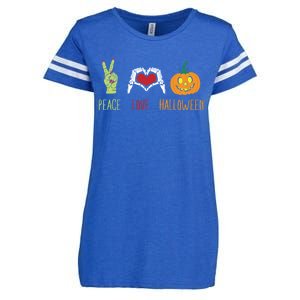 Skeleton Hand Heart Peace Love Halloween Cute Gift Enza Ladies Jersey Football T-Shirt