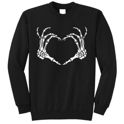 Skeleton Hand Heart Halloween Funny Bones Love Sweatshirt