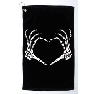 Skeleton Hands Heart Sign Shirts Retro Halloween Platinum Collection Golf Towel