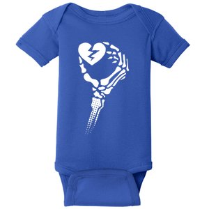 Skeleton Hand Holding Broken Heart Meaningful Gift Baby Bodysuit