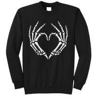 Skeleton Hands Heart Sign Retro Halloween Costume Women Girl Gift Sweatshirt