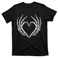 Skeleton Hands Heart Sign Retro Halloween Costume Women Girl Gift T-Shirt