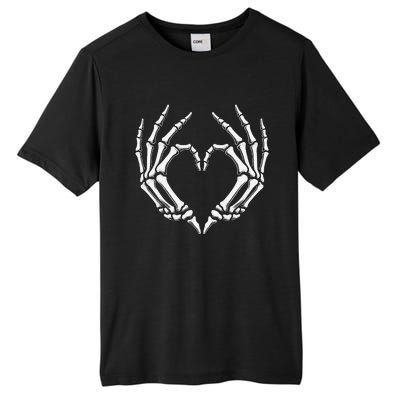 Skeleton Hands Heart Sign Retro Halloween Costume Women Girl Gift Tall Fusion ChromaSoft Performance T-Shirt