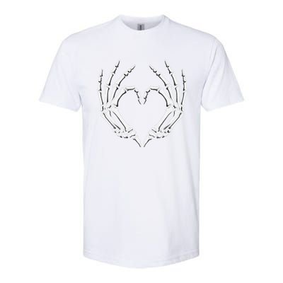 Skeleton Hands Heart Sign Retro Halloween Costume Women Girl Gift Softstyle CVC T-Shirt