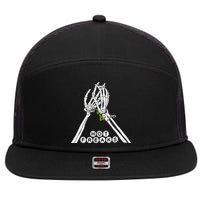 Skull Hand Hot Freaks Sweaty Bones 7 Panel Mesh Trucker Snapback Hat