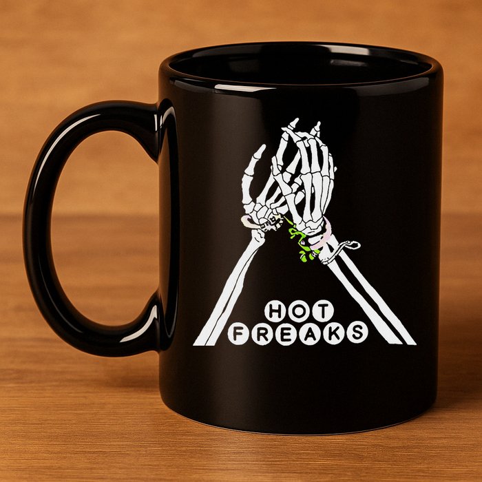 Skull Hand Hot Freaks Sweaty Bones 11oz C Handle Ceramic Mug