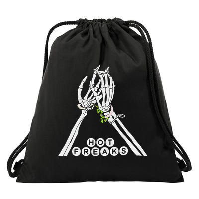 Skull Hand Hot Freaks Sweaty Bones Drawstring Bag