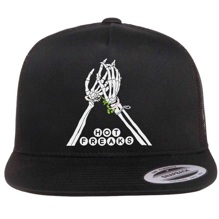 Skull Hand Hot Freaks Sweaty Bones Flat Bill Trucker Hat
