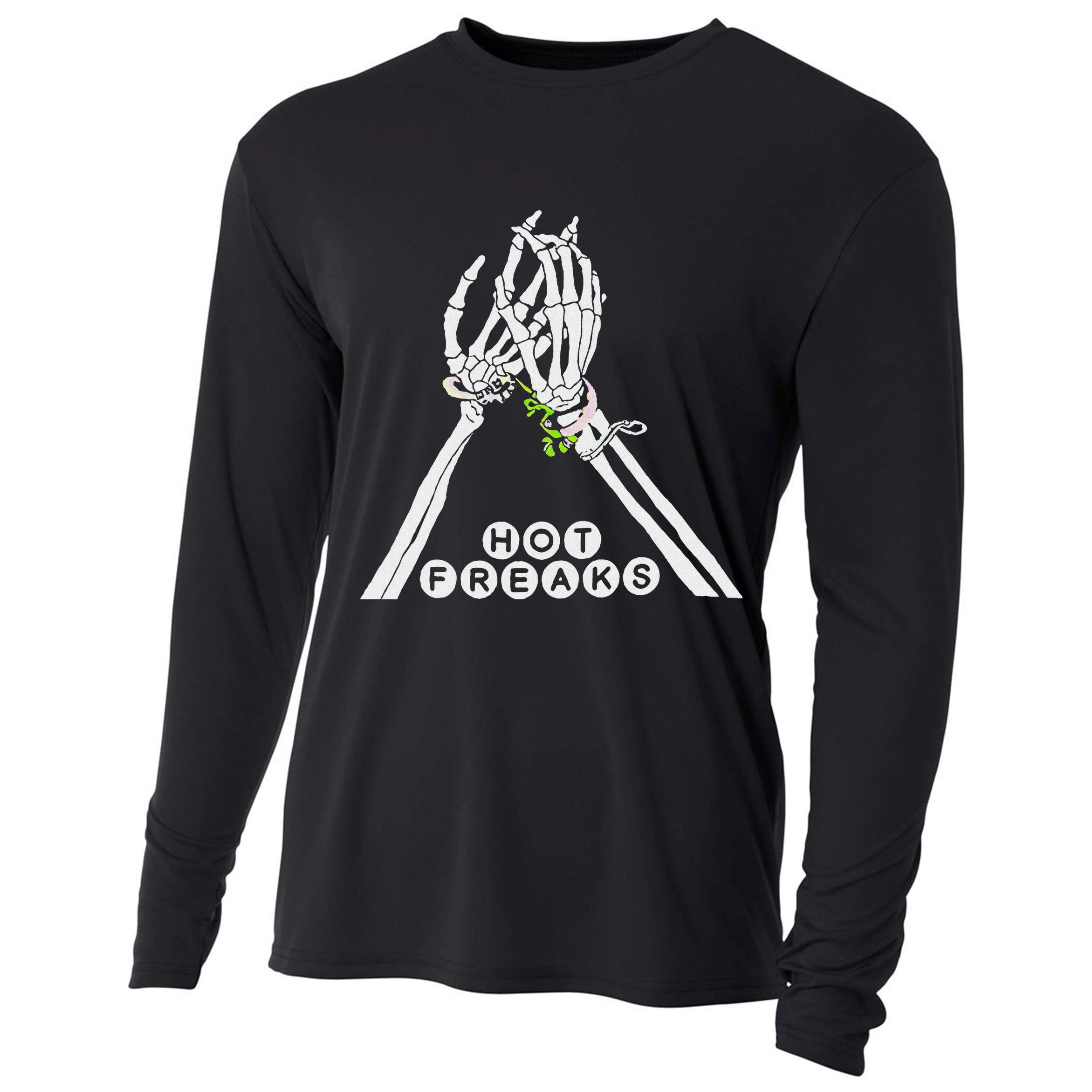 Skull Hand Hot Freaks Sweaty Bones Cooling Performance Long Sleeve Crew