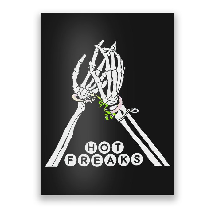 Skull Hand Hot Freaks Sweaty Bones Poster