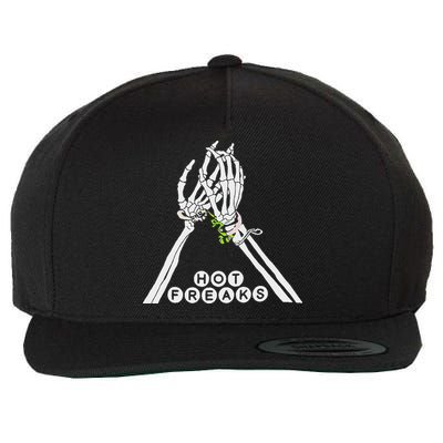 Skull Hand Hot Freaks Sweaty Bones Wool Snapback Cap