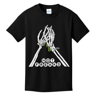 Skull Hand Hot Freaks Sweaty Bones Kids T-Shirt
